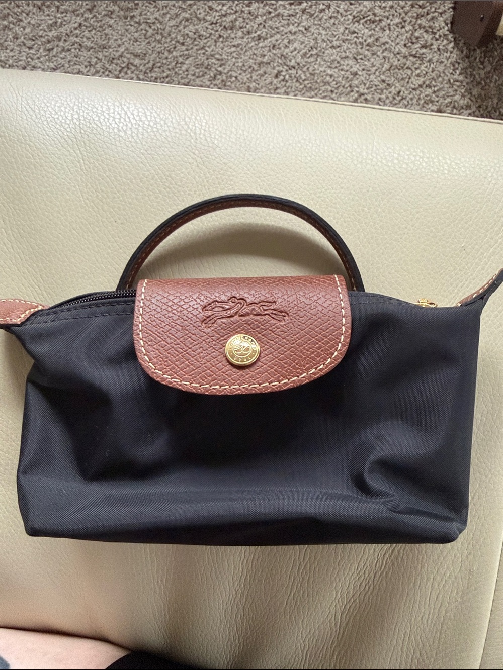 Longchamp Le Pliage Original Pouch in Black